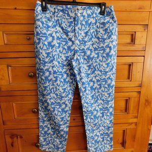 Chico's Size 2 Blue & White Jean Pants